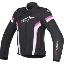Kurtka tekstylia ALPINESTARS STELLA T-GP PLUS R V2 kolor biały/czarny/fuksja, rozmiar XS. Czerwone kurtki sportowe damskie Alpinestars, xs, bez wzorów, bez kaptura. Za 999,01 zł.