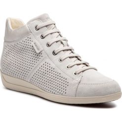 Sneakersy GEOX - D Myria B D8268B 00022 C1002 Off White. Szare półbuty damskie Geox, z zamszu. W wyprzedaży za 189,00 zł.
