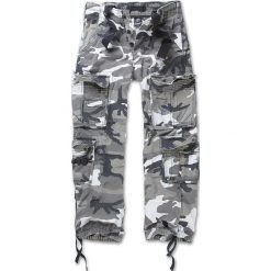 Brandit Pure Vintage Trousers Spodnie kamuflaż Urban. Szare spodnie męskie marki Brandit, l, bez wzorów, vintage, długie. Za 199,90 zł.