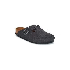 Chodaki Birkenstock BOSTON. Szare klapki damskie Birkenstock, bez wzorów, bez obcasa. W wyprzedaży za 279,20 zł.