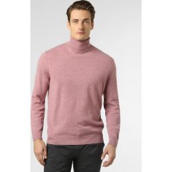 Andrew James - Sweter męski, różowy. Różowe swetry męskie Andrew James, s, bez wzorów, z kaszmiru, klasyczne, z golfem, bez kaptura. Za 599,95 zł.