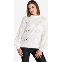 Tom Tailor Sweter Biały. Białe bluzy damskie Tom Tailor, l, bez wzorów, z wełny, bez rękawów, bez kaptura. Za 300,95 zł.
