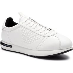 Sneakersy EMPORIO ARMANI - X4X260 XL709 D234 White/Wht/Wht/Black. Białe sneakersy męskie Emporio Armani, bez zapięcia. Za 839,00 zł.