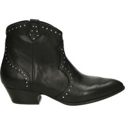 Botki - 1302 FOX NERO. Czarne botki damskie na zamek Venezia, ze skóry. Za 439,00 zł.