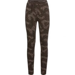 Legginsy w animalistyczny deseń bonprix czarno-brązowy leo. Czarne legginsy damskie bonprix, bez wzorów. Za 75,98 zł.