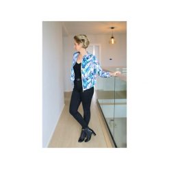 Damska bluza dresowa, z kieszeniami w pastelowe liście, bluza damska we wzory. Szare bluzy damskie marki ekoszale, z dzianiny, street. Za 156,40 zł.