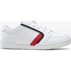 Sneakersy bonprix biało-czerwono-ciemnoniebieski. Białe buty sportowe damskie bonprix, bez wzorów, sportowe. Za 89,99 zł.