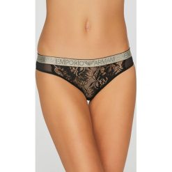 Emporio Armani - Figi. Czarne figi damskie marki Emporio Armani, xs, z elastanu. W wyprzedaży za 139,90 zł.