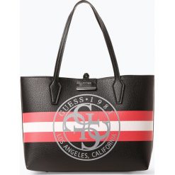 Guess Jeans - Damska dwustronna torba shopper z torebką, czarny. Czarne torby damskie na zakupy marki Guess Jeans, z aplikacjami, z jeansu, bez dodatków. Za 579,95 zł.