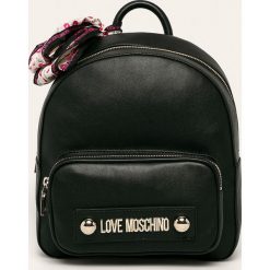 Love Moschino - Plecak. Czarne plecaki damskie Love Moschino, bez wzorów, ze skóry, eleganckie. Za 839,90 zł.