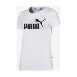 Puma Essentials Koszulka Biały. Białe podkoszulki męskie Puma, xxl, z nadrukiem, z bawełny, bez kołnierzyka, z krótkim rękawem, krótkie. Za 85,95 zł.
