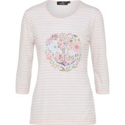 T-shirty damskie: Koszulka w kolorze kremowo-jasnoróżowym