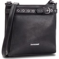 Torebka MONNARI - BAG8770-020 Black. Czarne listonoszki damskie marki Monnari, ze skóry ekologicznej, zdobione. W wyprzedaży za 139,00 zł.