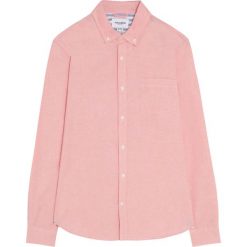 Koszula oxford z długim rękawem. Różowe koszule męskie Pull&Bear, m, bez wzorów, bez kołnierzyka, z długim rękawem. Za 55,90 zł.