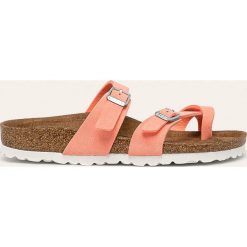 Birkenstock - Klapki Mayari. Różowe klapki damskie Birkenstock, bez wzorów, z gumy, bez obcasa, na obcasie. W wyprzedaży za 239,90 zł.