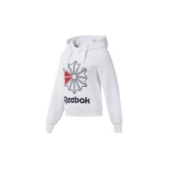 Bluzy Reebok Classic Bluza z kapturem Classics Big Logo Fleece Hoodie. Białe bluzy damskie Reebok Classic, s, bez wzorów, bez rękawów, z kapturem. Za 229,00 zł.