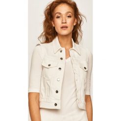Calvin Klein Jeans - Kamizelka jeansowa. Białe kamizelki damskie Calvin Klein Jeans, s, bez wzorów, z elastanu, bez kaptura. W wyprzedaży za 329,90 zł.