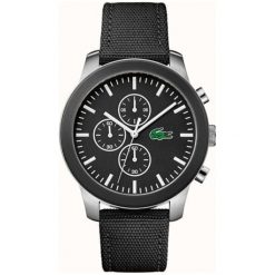 Lacoste 12.12 2010950. Czarne zegarki męskie marki Lacoste. W wyprzedaży za 686,00 zł.