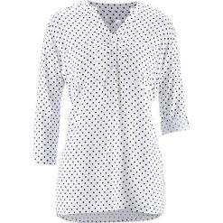 Sweter rozpinany z bawełny z recyclingu bonprix antracytowy melanż. Szare bluzki damskie bonprix, s, bez wzorów, z bawełny. Za 99,99 zł.