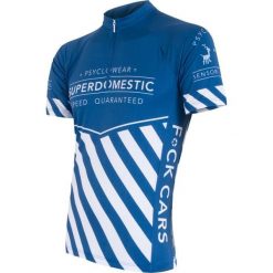 Sensor Męska koszulka z krótkim rękawem Cyklo Superdomestic Blue. Niebieskie koszulki męskie Sensor, s, bez wzorów, sportowe, bez kołnierzyka, z krótkim rękawem, krótkie. Za 179,00 zł.