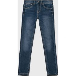Pepe Jeans - Jeansy dziecięce Snicker 128-180 cm. Niebieskie jeansy dziewczęce Pepe Jeans, bez wzorów, z elastanu. W wyprzedaży za 129,90 zł.
