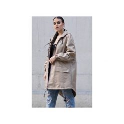 Kurtka / płaszcz typu parka mocca beż. Brązowe kurtki damskie Rest_factory, s, z aplikacjami, z tkaniny, bez kaptura. Za 349,00 zł.
