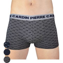 Bokserki (3 szt.) w kolorze szarym i granatowym. Szare bokserki męskie Pierre Cardin, bez wzorów. W wyprzedaży za 79,95 zł.