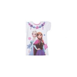 Bluzka dziewczęca we wzory, kolorowa Kraina Lodu - Frozen. Szare t-shirty dziewczęce TXM, w kolorowe wzory. Za 14,99 zł.