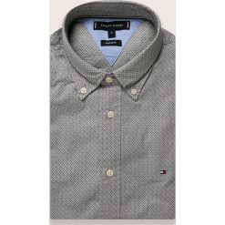 Tommy Hilfiger - Koszula. Szare koszule męskie TOMMY HILFIGER, s, bez wzorów, z bawełny, eleganckie, button down, z długim rękawem. W wyprzedaży za 279,90 zł.
