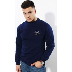 Bluza Classic Navy. Niebieskie bluzy męskie Edward Orlovski, s, bez wzorów, z bawełny, bez kołnierzyka, bez rękawów, bez kaptura. Za 130,00 zł.