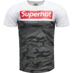 Koszulka męska t-shirt moro biały Recea. Białe t-shirty męskie Recea, xl, z nadrukiem, z bawełny, klasyczne, bez kołnierzyka. Za 39,87 zł.