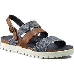 Sandały CAMEL ACTIVE - Sicilla 822.75.01 Bison/Jeans. Pomarańczowe klapki damskie marki Camel Active, bez wzorów, z jeansu, bez obcasa. W wyprzedaży za 259,00 zł.