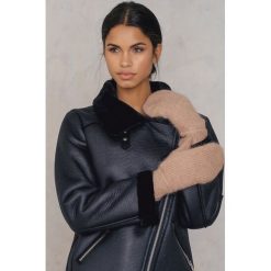 Rękawiczki damskie: Second Female Dzianinowe rękawiczki z jednym palcem Gitta – Pink,Beige