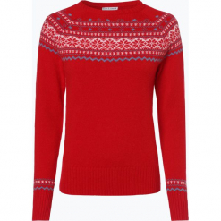 Marie Lund - Sweter damski, czerwony. Czerwone swetry klasyczne damskie Marie Lund, l, z wełny. Za 179,95 zł.