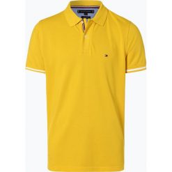 Tommy Hilfiger - Męska koszulka polo, żółty. Żółte koszulki męskie TOMMY HILFIGER, xxl, w paski, z bawełny, sportowe, bez rękawów. Za 299,95 zł.