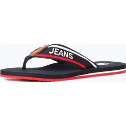 Tommy Jeans - Męskie sandały w stylu japonek z dodatkiem skóry, niebieski. Niebieskie sandały męskie skórzane Tommy Jeans. Za 119,95 zł.