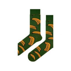 Skarpety zielone w banany. Zielone skarpetki męskie marki Hummel, z bawełny. Za 29,99 zł.