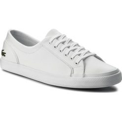 Tenisówki LACOSTE - Lancelle Bl 1 Spw 7-32SPW0135001 Wht. Białe półbuty damskie Lacoste, bez wzorów, z gumy, bez zapięcia. Za 429,99 zł.
