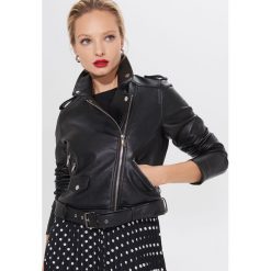 Kurtka biker - Czarny. Czarne kurtki damskie Mohito, bez wzorów, bez kaptura. Za 199,99 zł.