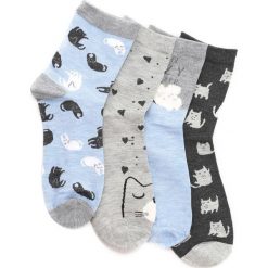 Mix Mix Kolorów Skarpetki Medium. Szare skarpetki damskie Born2be, bez wzorów. Za 29,99 zł.