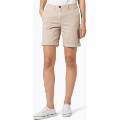 Tommy Hilfiger - Spodenki damskie, beżowy. Brązowe szorty damskie TOMMY HILFIGER, bez wzorów. Za 399,95 zł.