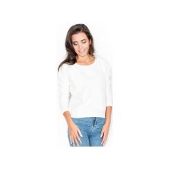 Bluza K235 Ecru. Brązowe bluzy rozpinane damskie KATRUS, l, z bawełny, długie. Za 89,00 zł.