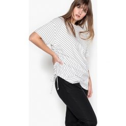 T-shirty damskie: T-shirt długi, z ozdobnymi bokami