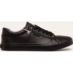 Big Star - Tenisówki. Czarne trampki i tenisówki damskie BIG STAR, bez wzorów, z gumy, na sznurówki. Za 169,90 zł.