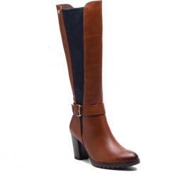 Kozaki CAPRICE - 9-25611-21 Cognac Multi 388. Brązowe buty zimowe damskie Caprice, z materiału. Za 519,90 zł.
