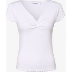 NA-KD - T-shirt damski, biały. Białe t-shirty damskie NA-KD, xs, bez wzorów, prążkowane, bez kołnierzyka. Za 69,95 zł.