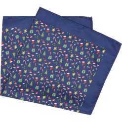 Poszetka xmas granatowy 200. Niebieskie poszetki męskie Recman, bez wzorów. Za 29,00 zł.