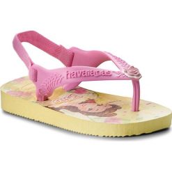 Sandały HAVAIANAS - N. B. D Princess Cf 41394810075 Pollen Yellow. Różowe sandały dziewczęce Havaianas, z tworzywa sztucznego, bez zapięcia. Za 79,00 zł.