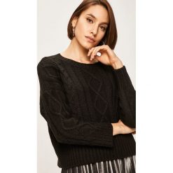 Answear - Sweter. Czarne swetry damskie ANSWEAR, uniwersalny, bez wzorów, z wiskozy, bez rękawów, bez kaptura. W wyprzedaży za 79,90 zł.