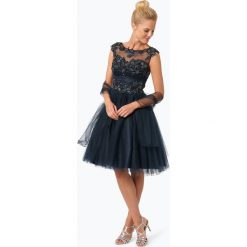 Sukienki: Niente – Elegancka sukienka damska z etolą, niebieski